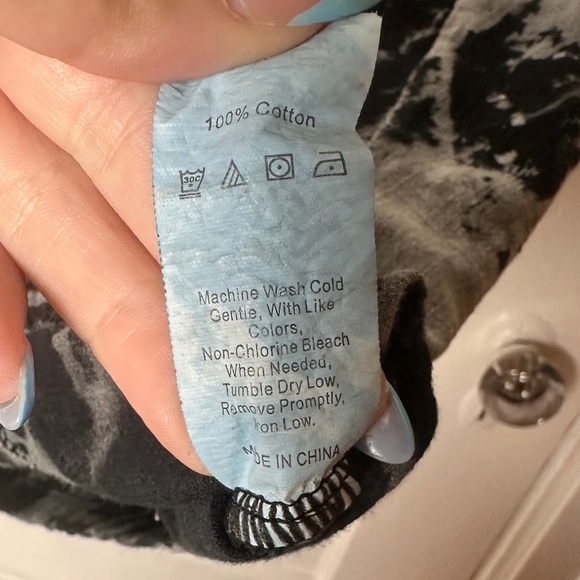 Schmatta Chic 100% Cotton Tie Dye Dolman Sleeve Top Relaxed Flowy Lagenlook SM - Picture 11 of 17